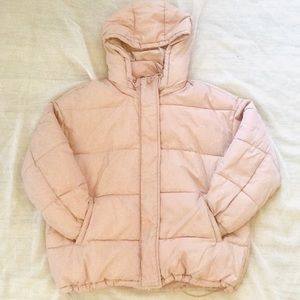 Dusty Pink Puffer Jacket